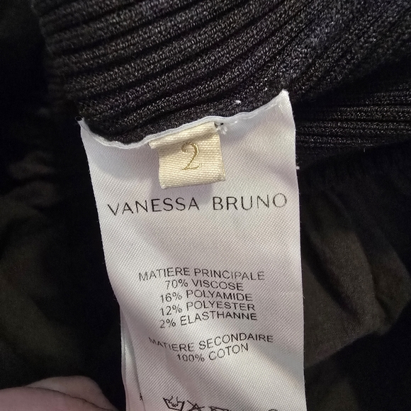 Vanessa Bruno Ennaya Midi Dress In Black Casual Crew neck Sleeveless Size 2 - Picture 8 of 13